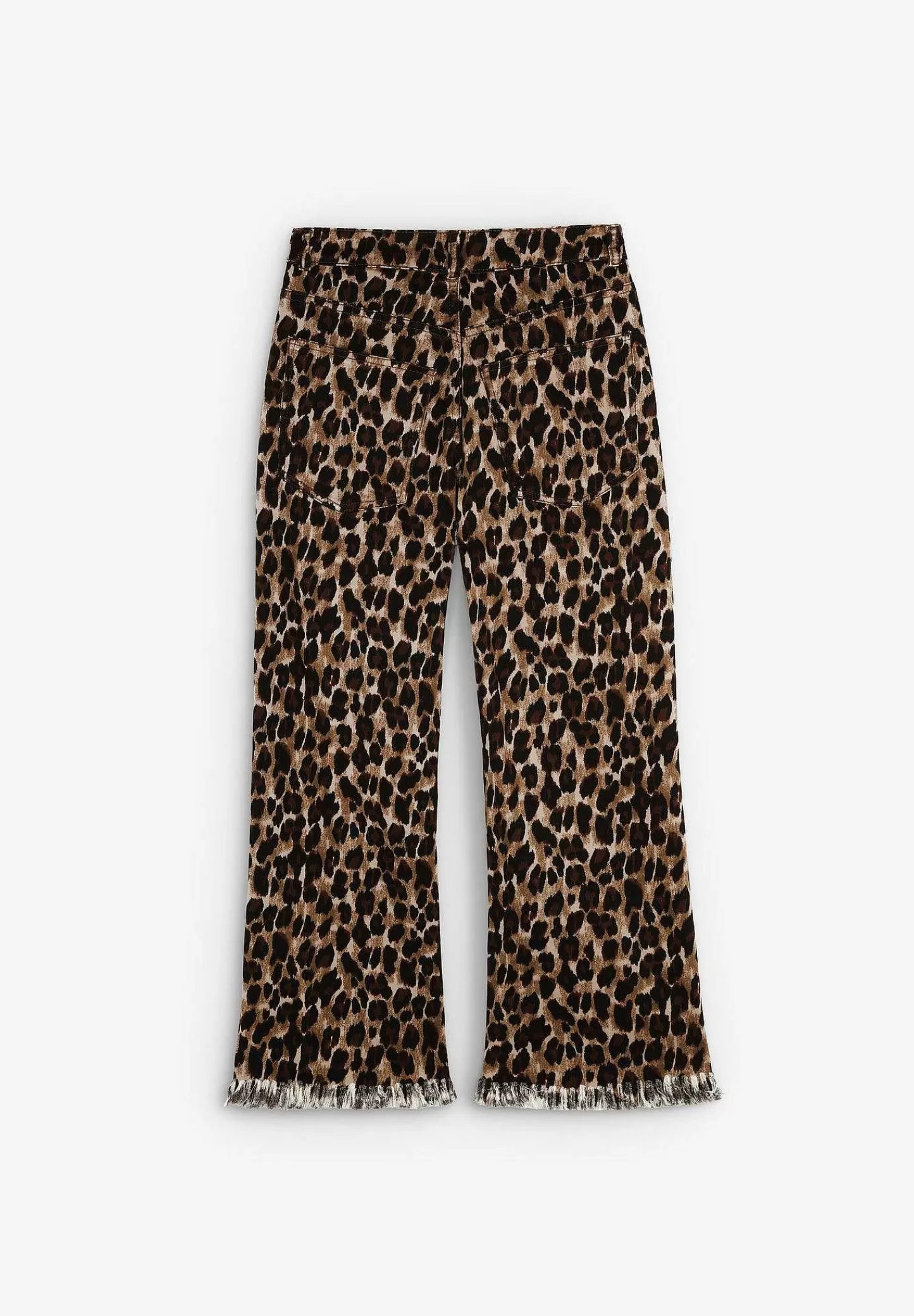 New Scalpers Pantalon Animal Print Bajo Desflecado