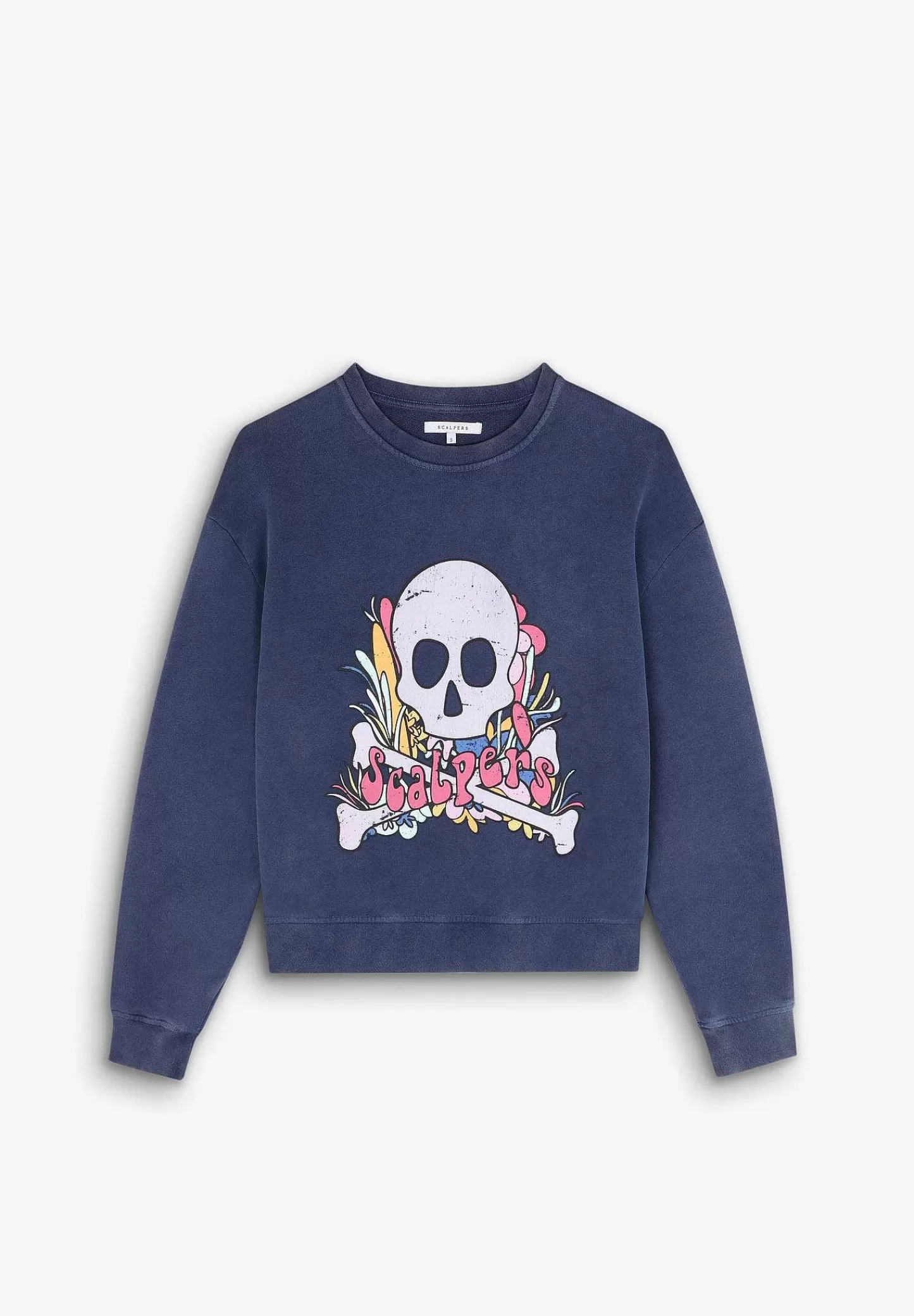 Outlet Scalpers Sudadera Efecto Lavado Print Calavera